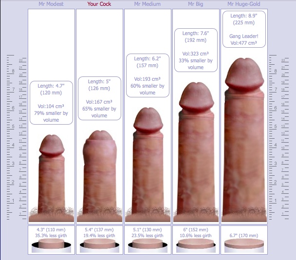 Visualizer Cock Size Comparison.
